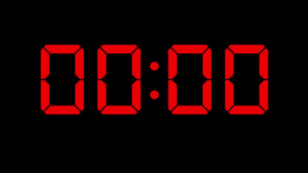 Цифровые часы 10 секунд отсчитывают графику движения секундомера - Кадры, видео