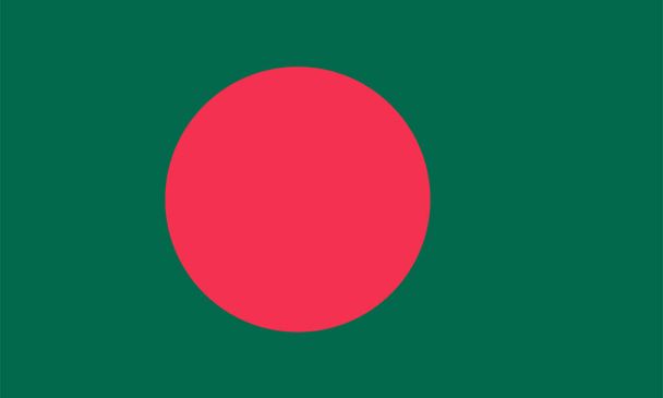 Bandeira de Bangladesh - cores e proporções originais. Ilustração vetorial EPS 10. - Vetor, Imagem