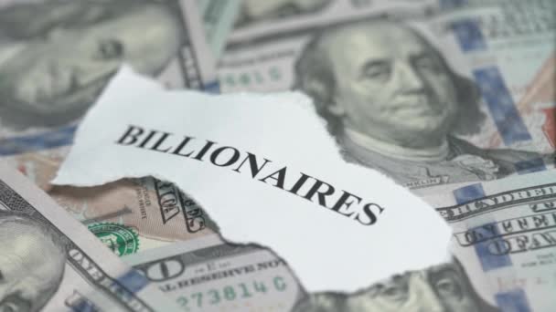 Billionaires income tax - Footage, Video