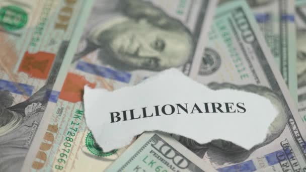 Billionaires income tax - Footage, Video