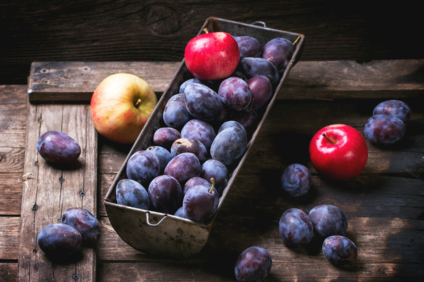 Plums and apples - Photo, image