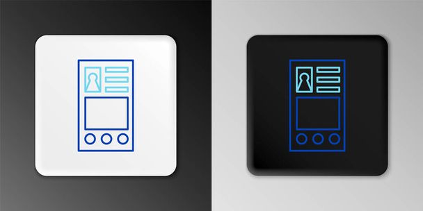 Línea Crear icono de pantalla de cuenta aislado sobre fondo gris. Concepto de esquema colorido. Vector - Vector, imagen