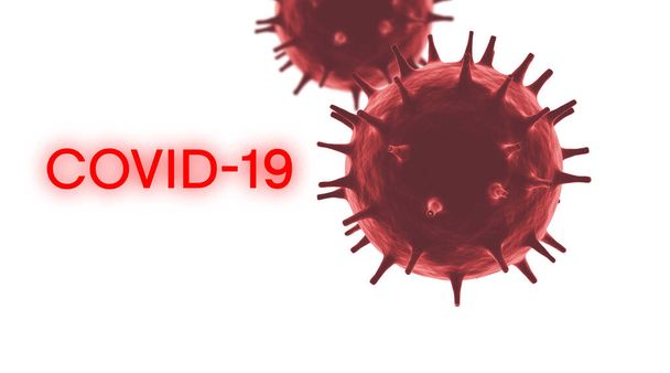 coronavirus influenza concepto COVID-19 3d rendering. - Foto, imagen