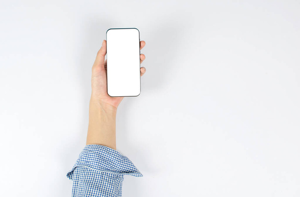 Work people using smartphones mobile phone isolated white background - Φωτογραφία, εικόνα