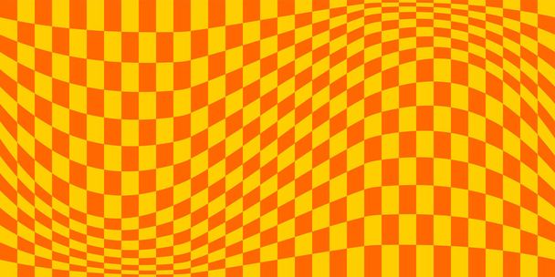 Vlajková optická iluze. Pokřivená šachovnice. Kontrolované abstraktní pozadí. Operační umění. Návrh vektoru - Vektor, obrázek