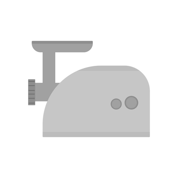 Meat grinder, electric meat and other food grinder, cooking ingredients preparation tool, gray flat style vector illustration - Vetor, Imagem