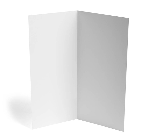 folheto dobrado livro modelo de papel branco em branco
 - Foto, Imagem
