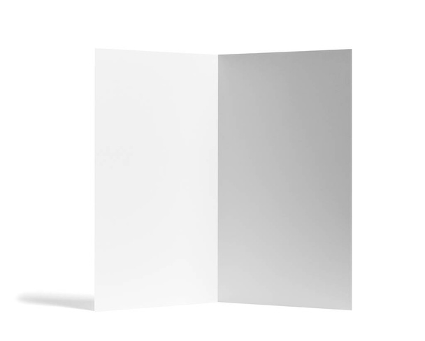 βιβλίο πρότυπο λευκό κενό χαρτί διπλωμένο φυλλάδιο - Φωτογραφία, εικόνα