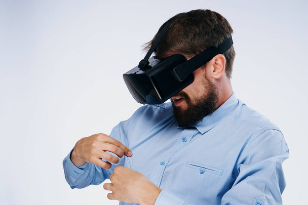 man manager technology glasses virtual reality entertainment - Foto, immagini