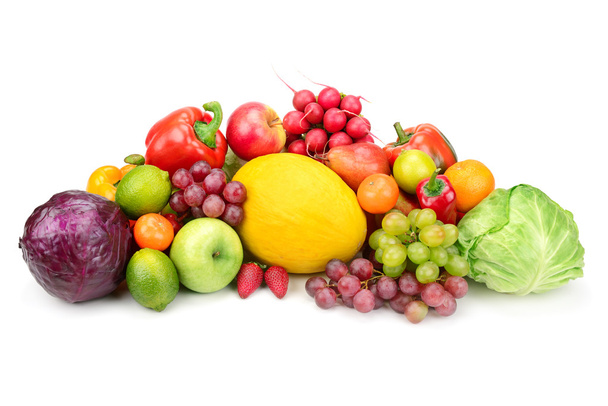 果物や野菜の構成 - 写真・画像