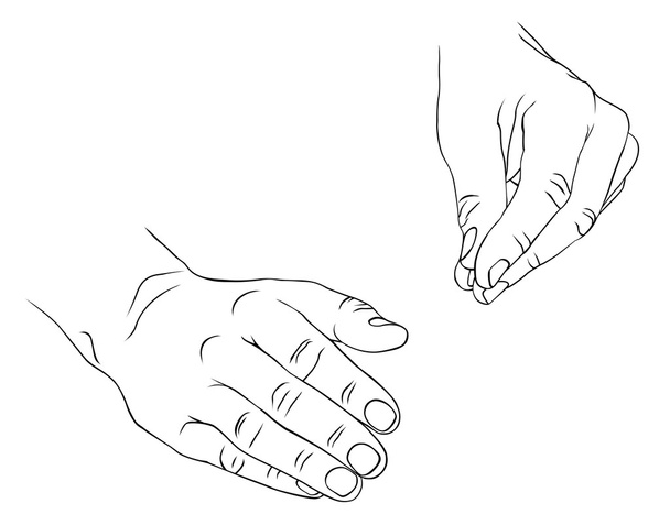 két kéz - Vektor, kép