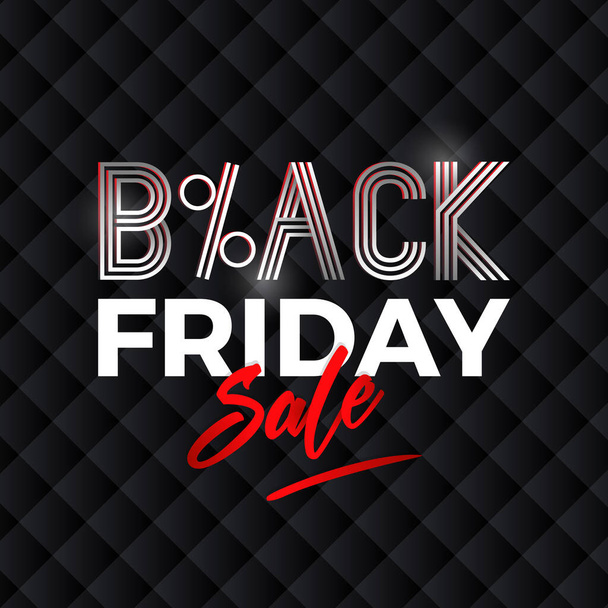 Abstract black friday sale banner background. Template design, list page and brochure, layout cover and print flyer, book blank and poster. Vector illustration - Vector, imagen