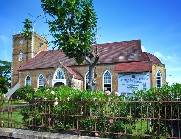 古代の植民地教会。ジャマイカ - 写真・画像