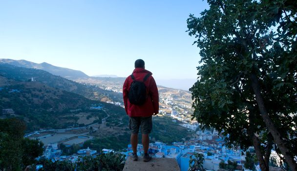 Panoramic view of blue city of Chefchaouen - Photo, Image