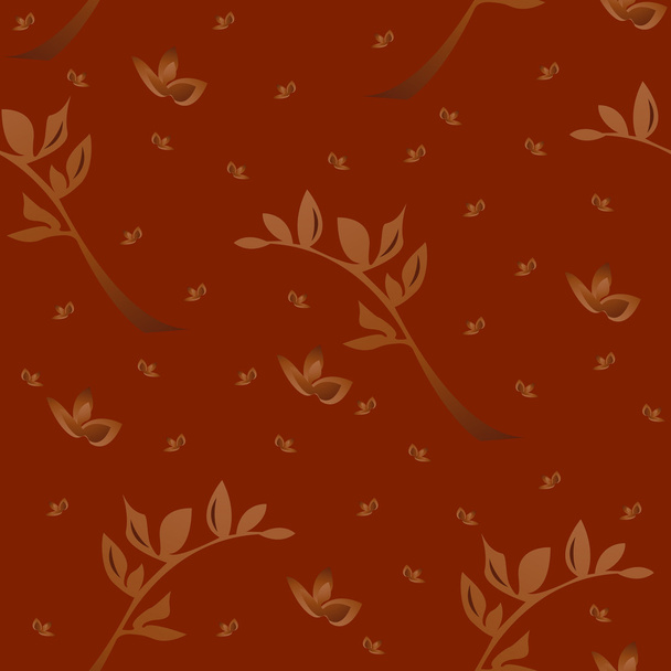 Seamless wallpaper a seam with flower and leaves - Foto, Bild
