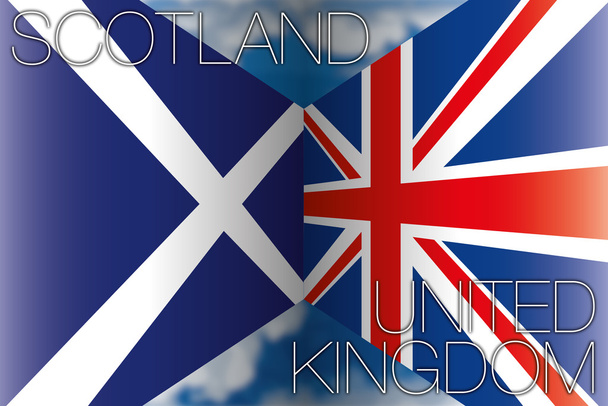 Escócia vs bandeiras do Reino Unido
 - Vetor, Imagem