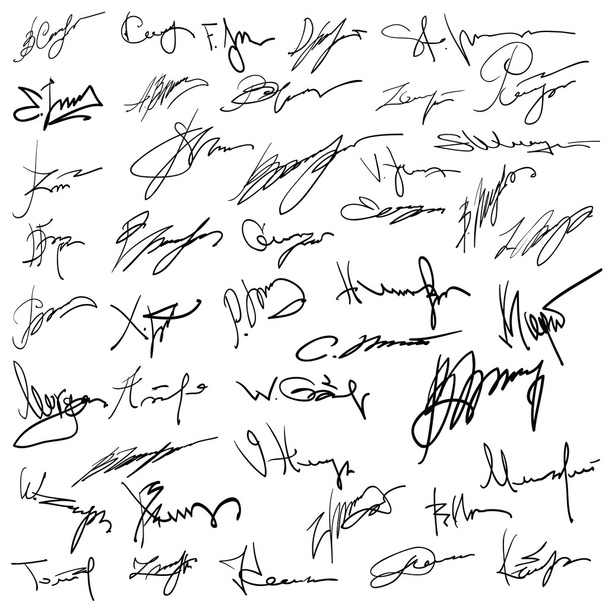 Reihe von Autogrammen  - Vektor, Bild
