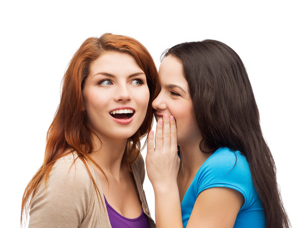 one girl telling another secret - Foto, Imagem
