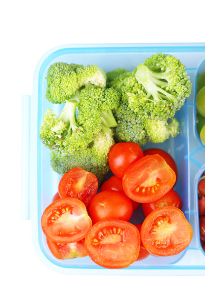 Vegetarian food in plastic box - Foto, Imagen