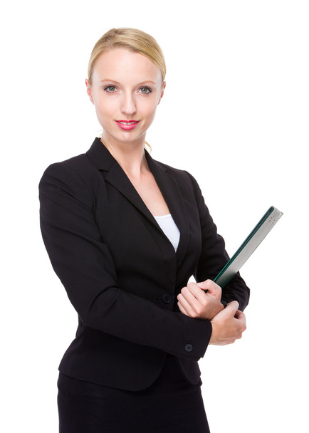Businesswoman hold clipboard - Fotó, kép