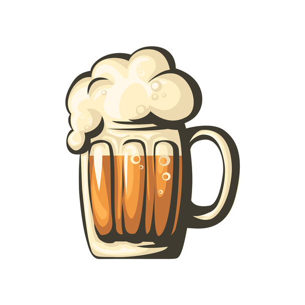 レトロなビール ジョッキ - ベクター画像