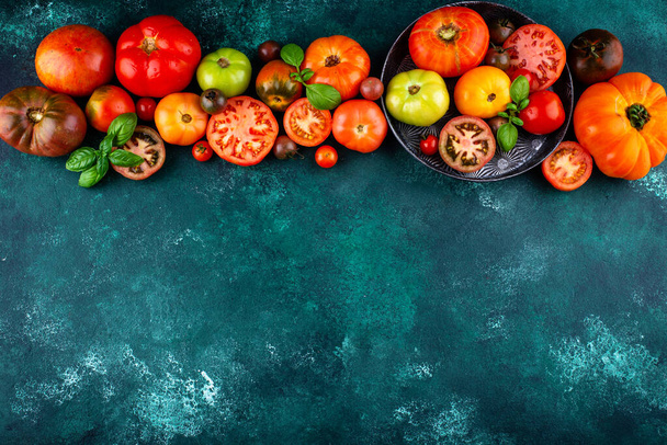 Assortment of different colorful tomatoes - Photo, Image