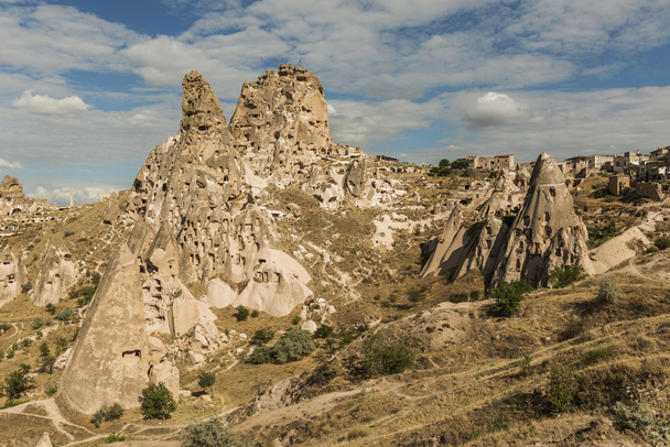 Morning Twilight in Fairy Chimneys of Goreme Valley Cappadocia - Valokuva, kuva