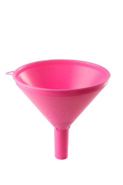 roze plastic trechter - Foto, afbeelding