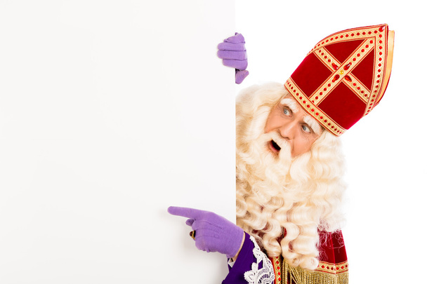 Sinterklaas pointant sur la plaque
 - Photo, image