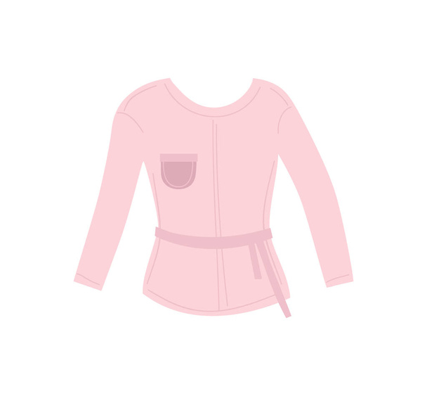 Pink shirt with belt - ベクター画像