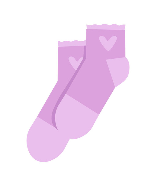 Pair of violet socks - ベクター画像
