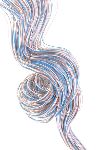 Многоцветный сетевой кабель
 - Фото, изображение