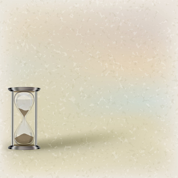 reloj de arena sobre fondo beige
 - Vector, imagen