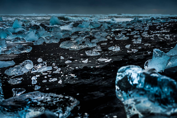 ダイヤモンドビーチフェイコ画像(アイスランド) 。撮影場所:アイスランド - 写真・画像