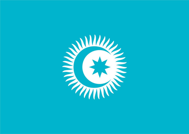 Török államok szervezete és a Török Tanács zászlója - Fotó, kép