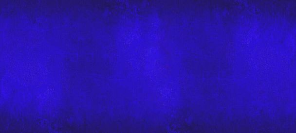 Astratto sporco rustico colorato blu scuro texture sfondo banner panorama panoramico, con nero Vignetta, modello, carta da parati - Foto, immagini