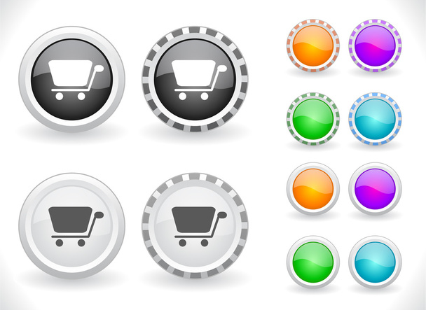 Buttons for web. Vector. - Vetor, Imagem