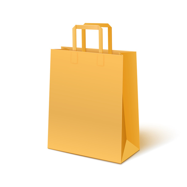 Blank paper bag isolated on white background - Vector, Image