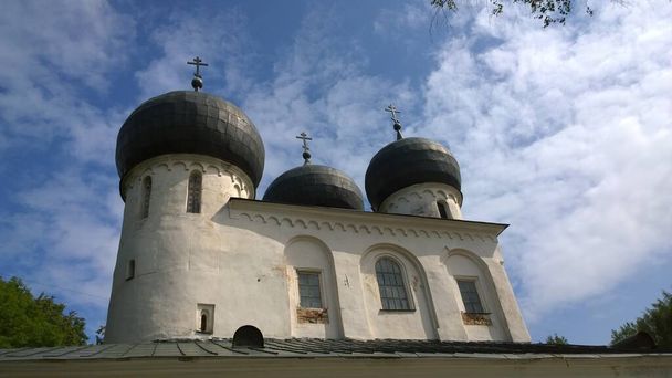 Novgorod the Great Ancient historical building of orthodox church cathedral in Russia, Ukraine, Belorus, Slavic people faith and beleifs in Christianity - Photo, image