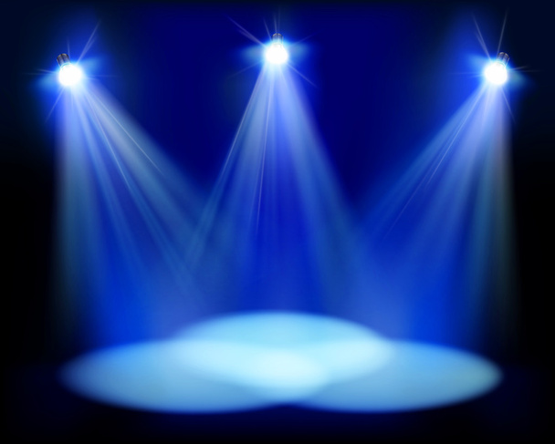 Spotlights on the stage. Vector illustration. - Vector, Image