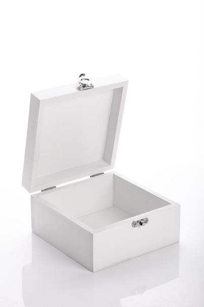 bílý dřevěný box používá balení produktu - Fotografie, Obrázek