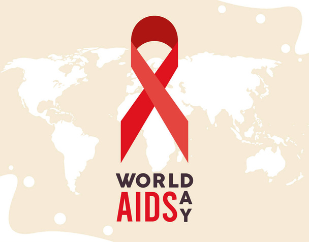 Maailman aids-päivän nauha
 - Vektori, kuva