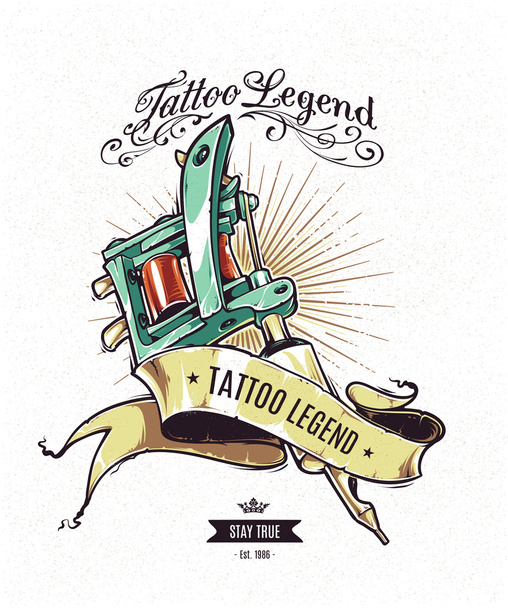 татуювання легенда плакат
 - Вектор, зображення