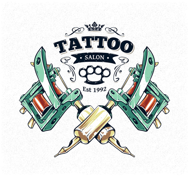 Плакат студии татуировки
 - Вектор,изображение