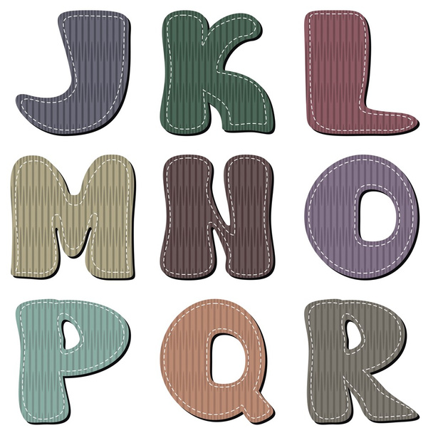 Scrapbook colorful alphabet - Vector, afbeelding