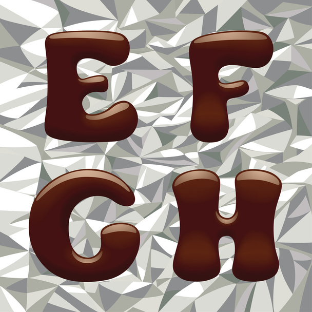 Chocolate Alphabet Letters - Vector, afbeelding