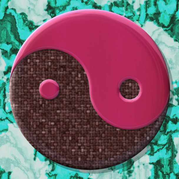 生成されたテクスチャのシームレスな背景の yin ヤン記号 - 写真・画像