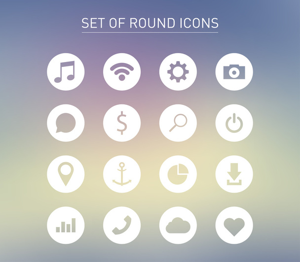 Set of round icons - Vecteur, image