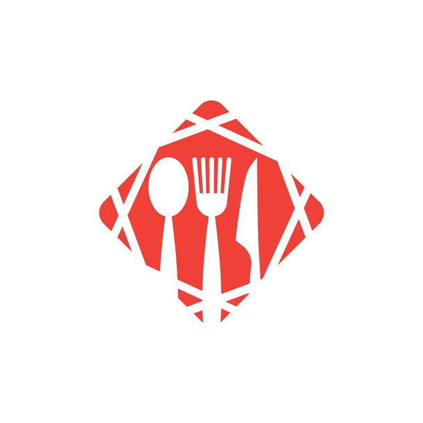 vork en lepel logo vector sjabloon - Vector, afbeelding