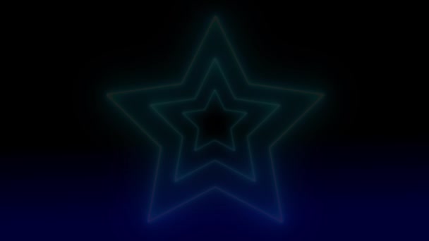 Star néon lumineux animation motion graphiques - Séquence, vidéo